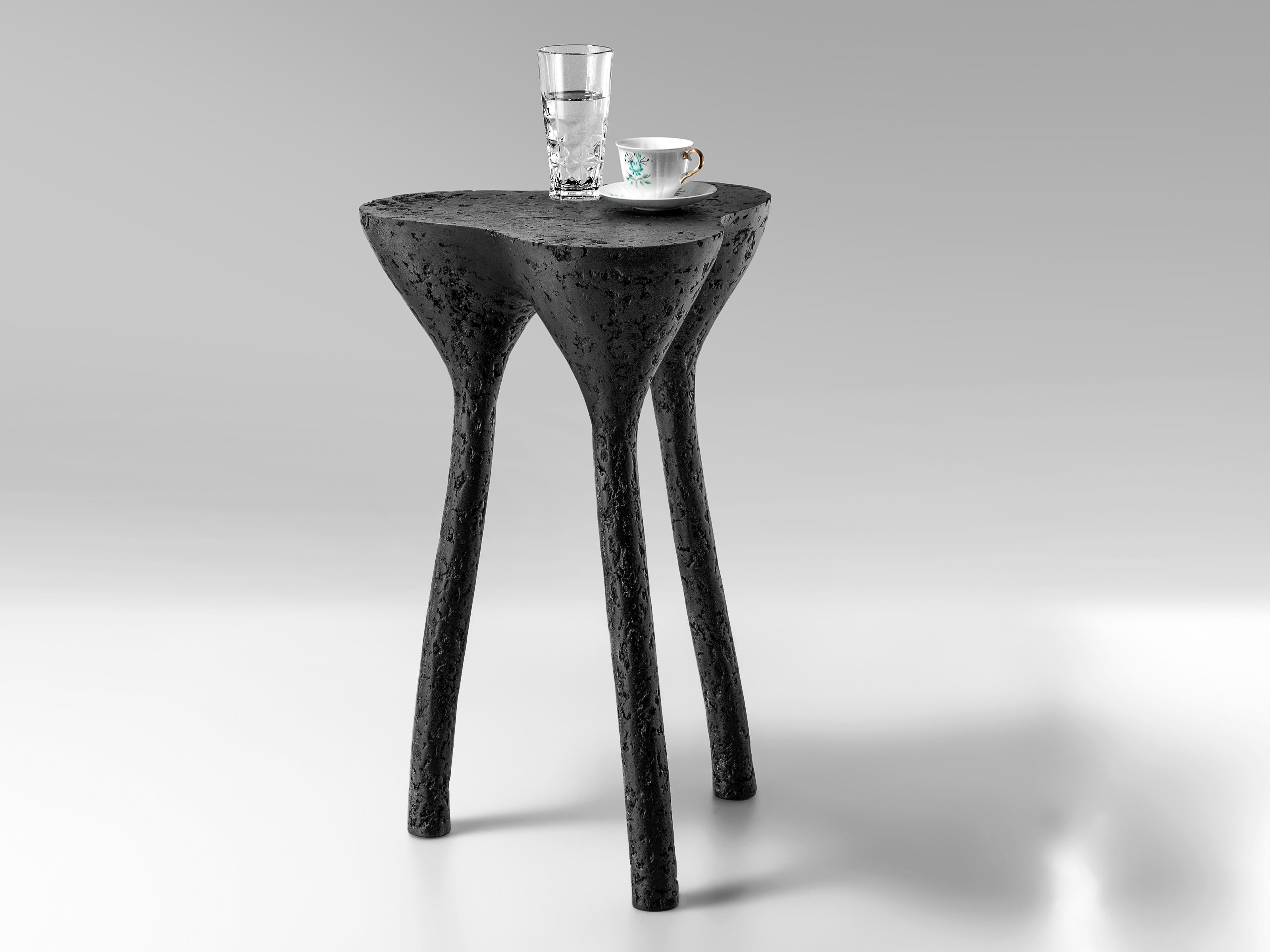 Post-Modern Black Tripod Side Table by Donatas Zukauskas For Sale