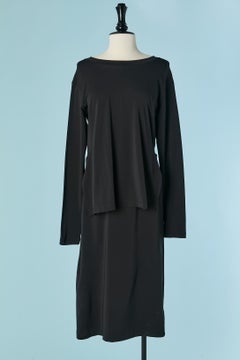 Black "trompe l'oeil" jersey dress MM6 Maison MARGIELA
