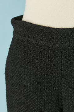 Black trouser with black ostrich feather edge Alberta Ferretti