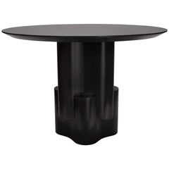Black Lacquered Tsugime Pedestal Table by Chapter & Verse