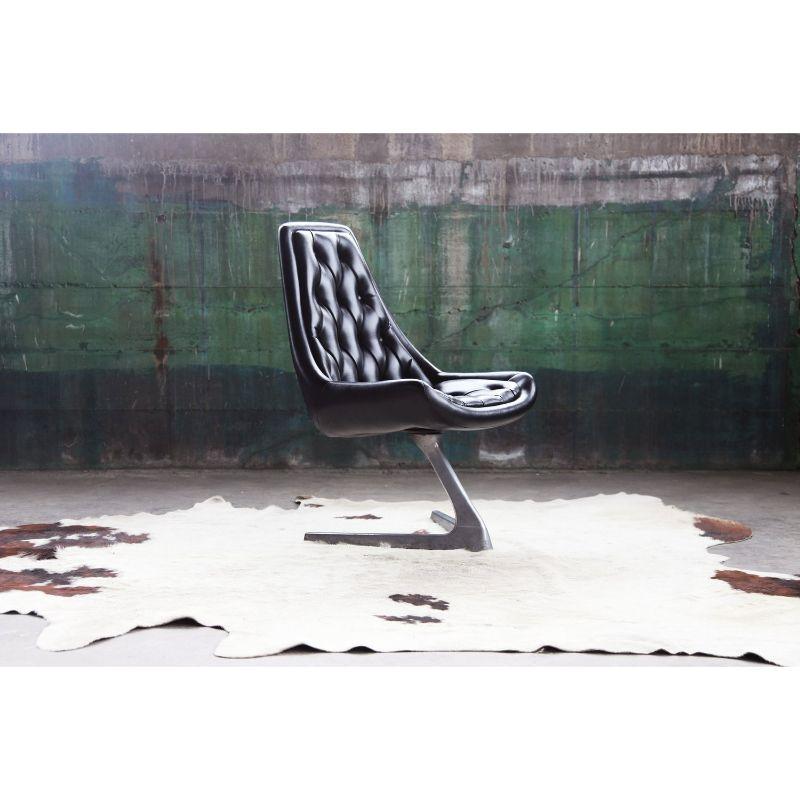 Mid-Century Modern Black Tufted Vladimir Kagan Sculpta 