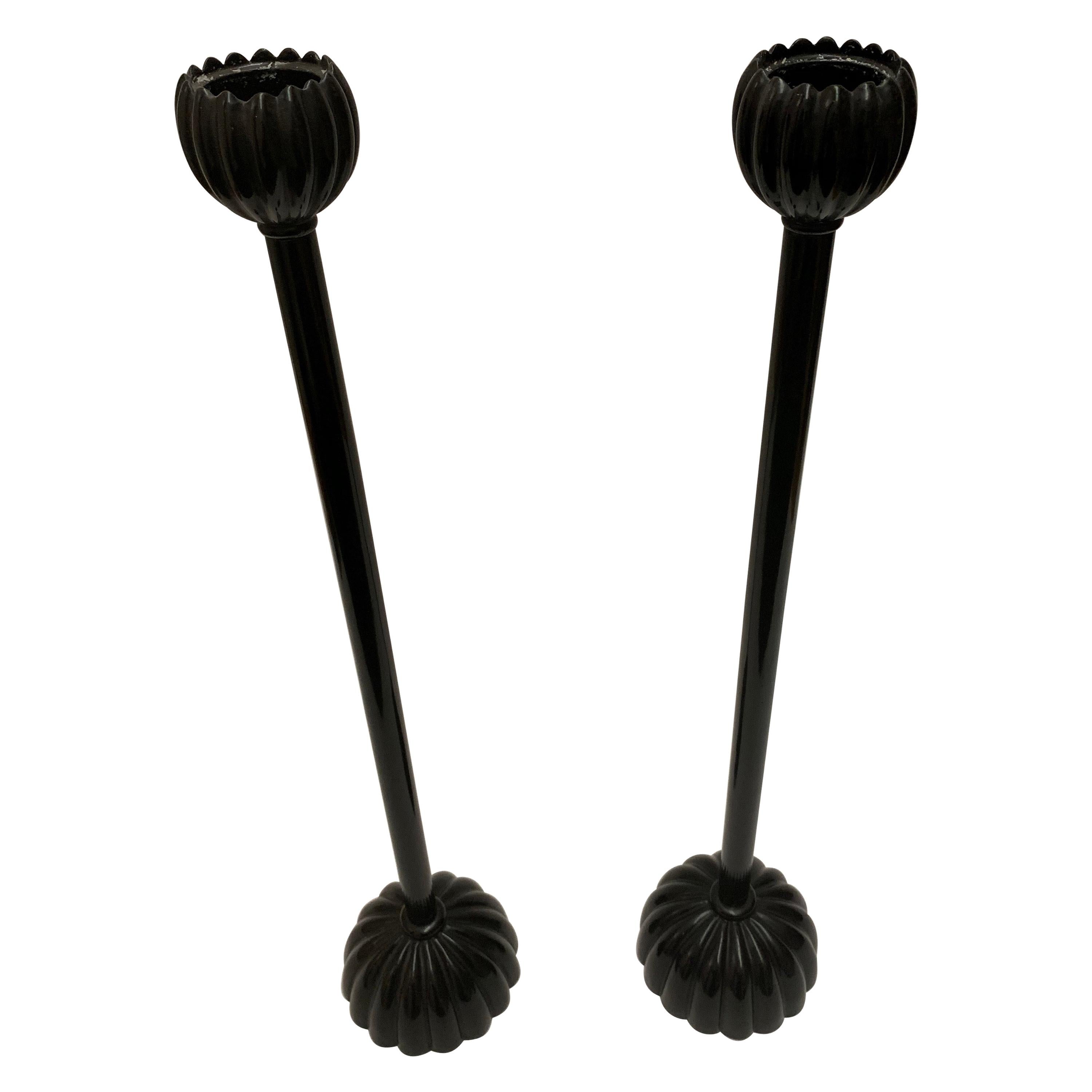 Black Antler Candlesticks at 1stDibs