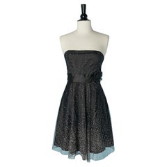 Negro  tul  Vestido bustier de lunares blancos DOLCE & GABBANA