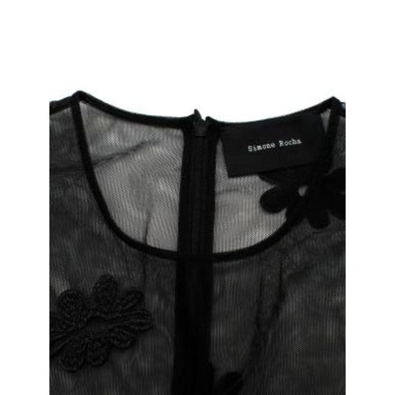 1310478 Black Embroidered Slip Dress