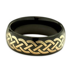 Anillo Nudo Celta Tungsteno Negro 8MM