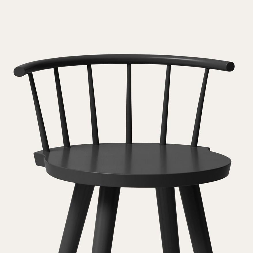 Post-Modern Black Tupp Barstool by Storängen Design