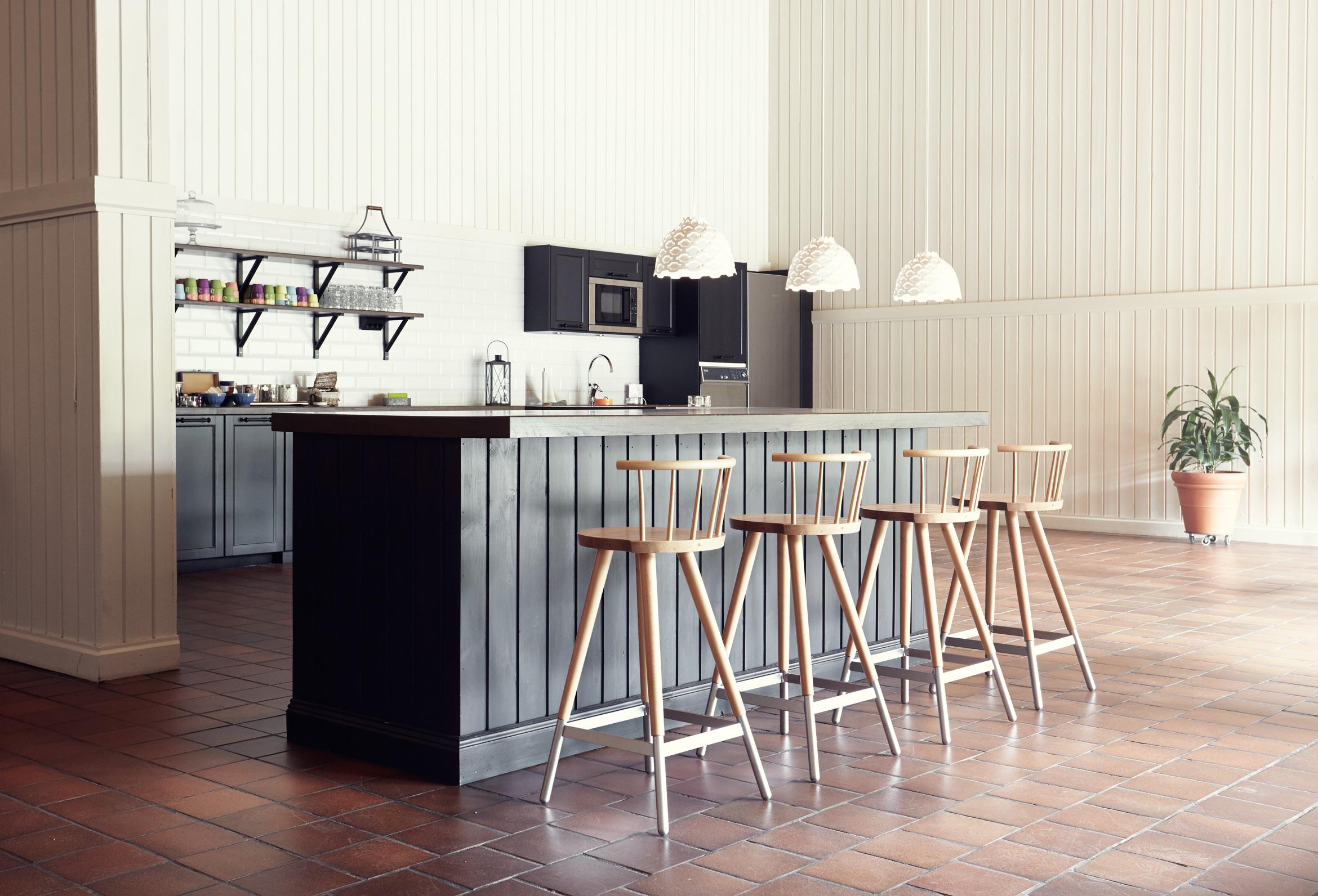 Contemporary Black Tupp Barstool by Storängen Design For Sale