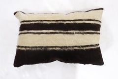 Black Turkish Mohair Rug Pillow