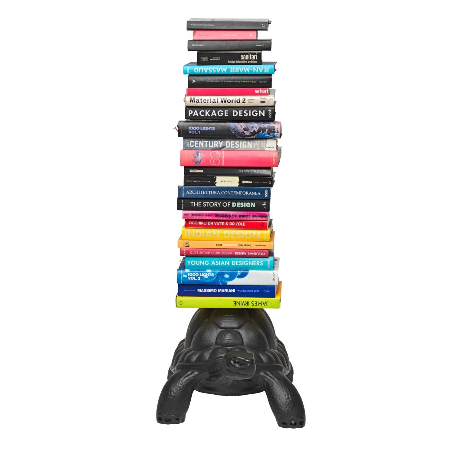 Modern Black Turtle Bookcase, Designed by Marcantonio, Made in Italy For Sale