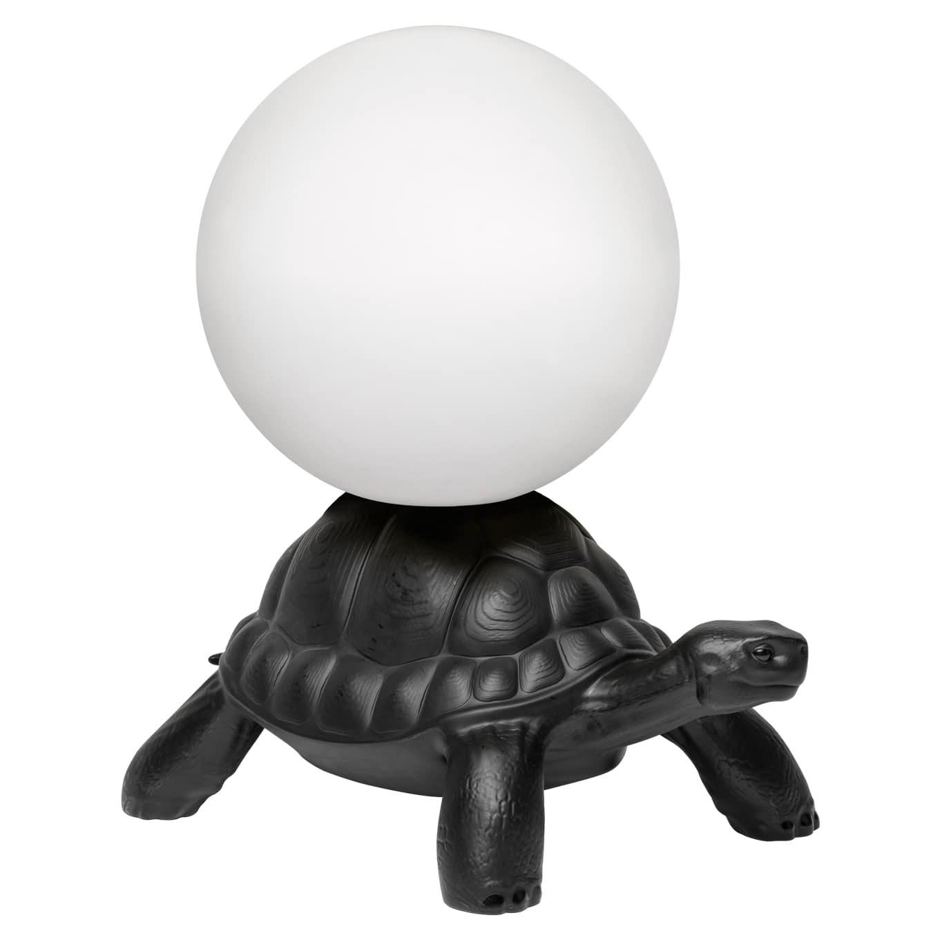 Carrylampe mit schwarzer Schildkröte, entworfen von Marcantonio