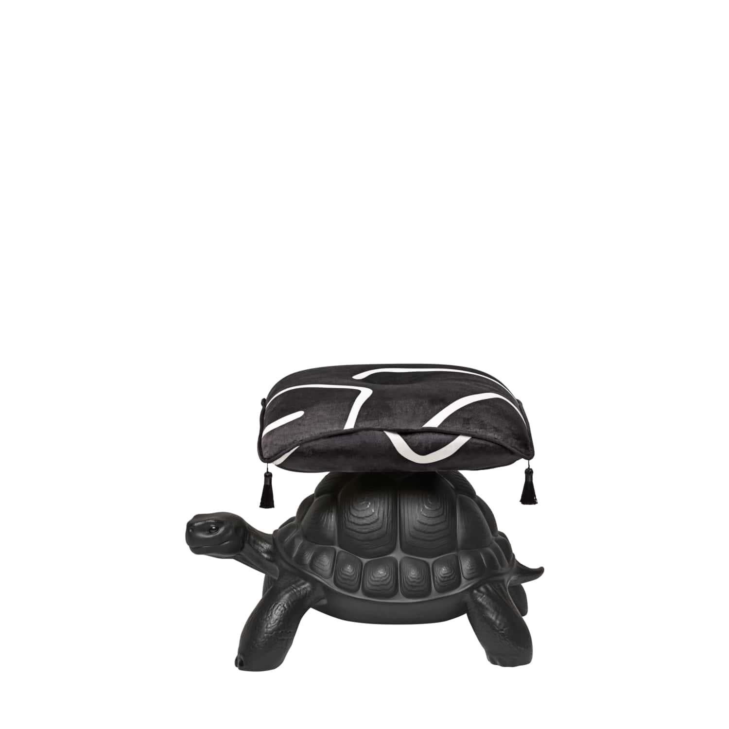 Moderne Pouf en forme de tortue noire, Design/One en vente