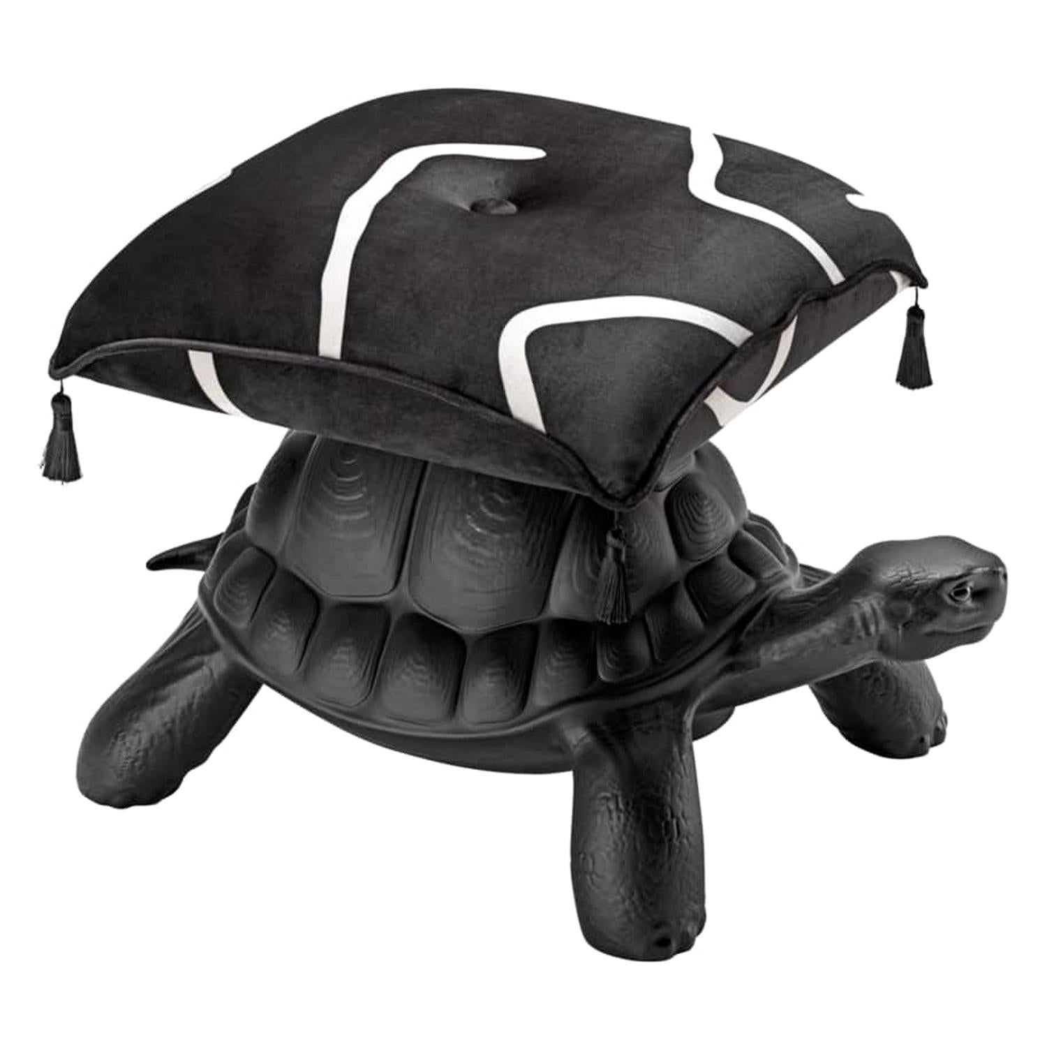 Black Turtle Carry Pouf, Designed by Marcantonio For Sale