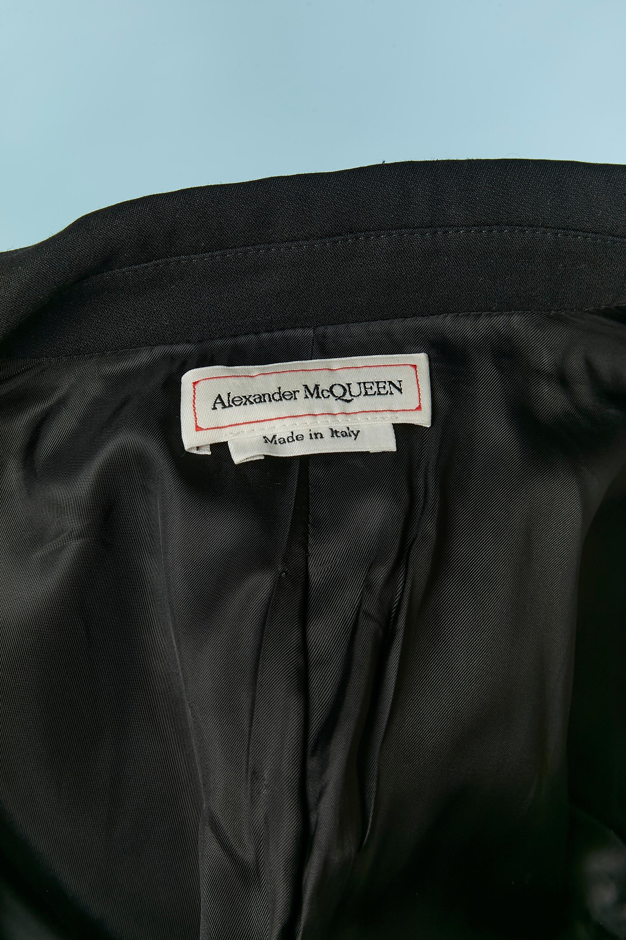 Black Tuxedo edge to edge jacket with black and red 