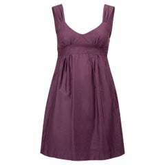 Purple V Neck Sleeveless Mini Dress Size XS