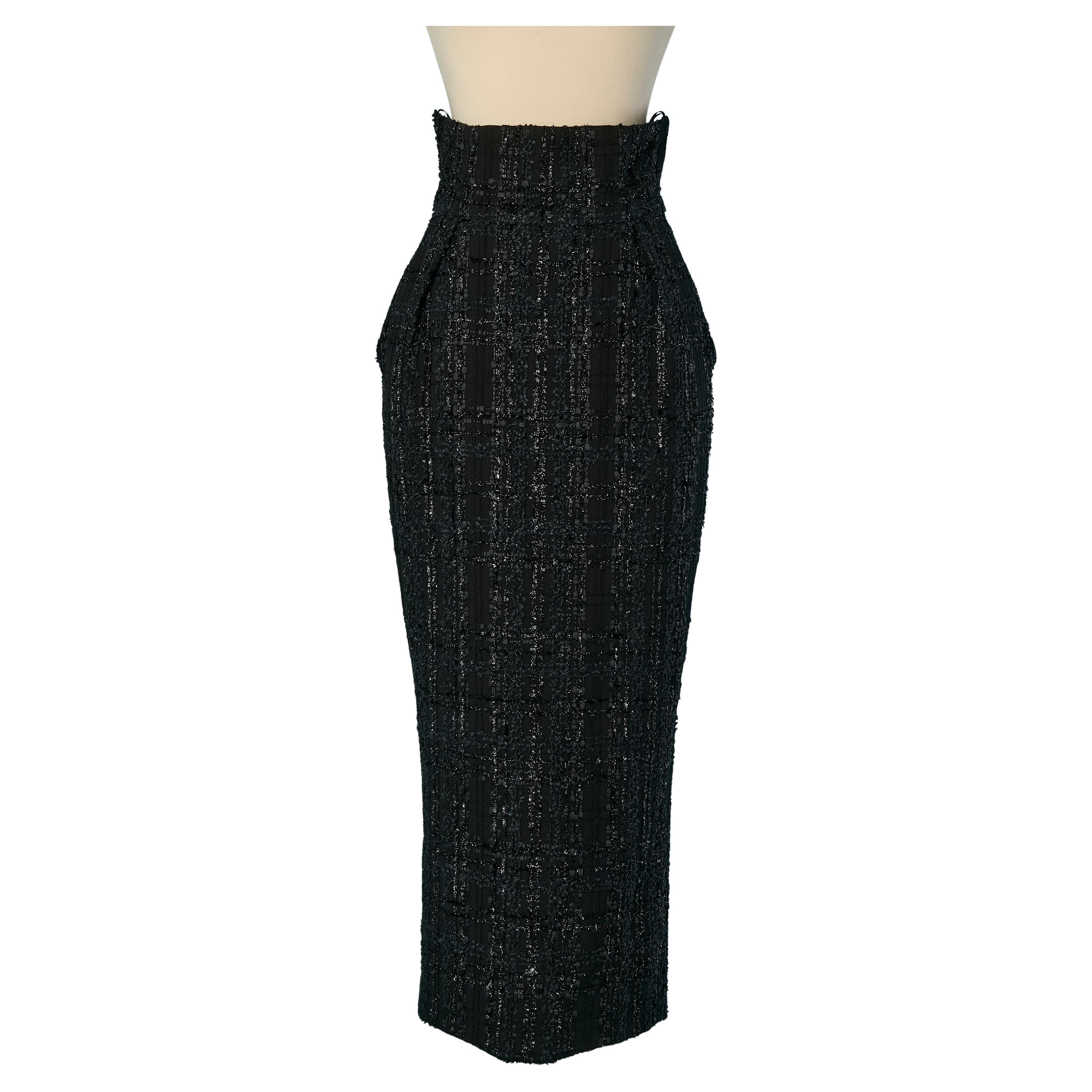 Black Tweed long pencil skirt ALEXANDRE VAUTHIER