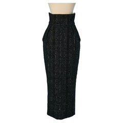 Black Tweed long pencil skirt ALEXANDRE VAUTHIER