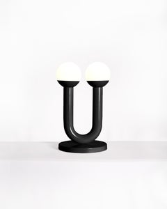 Black Umu Sculptural Table Lamp by Drusch Design