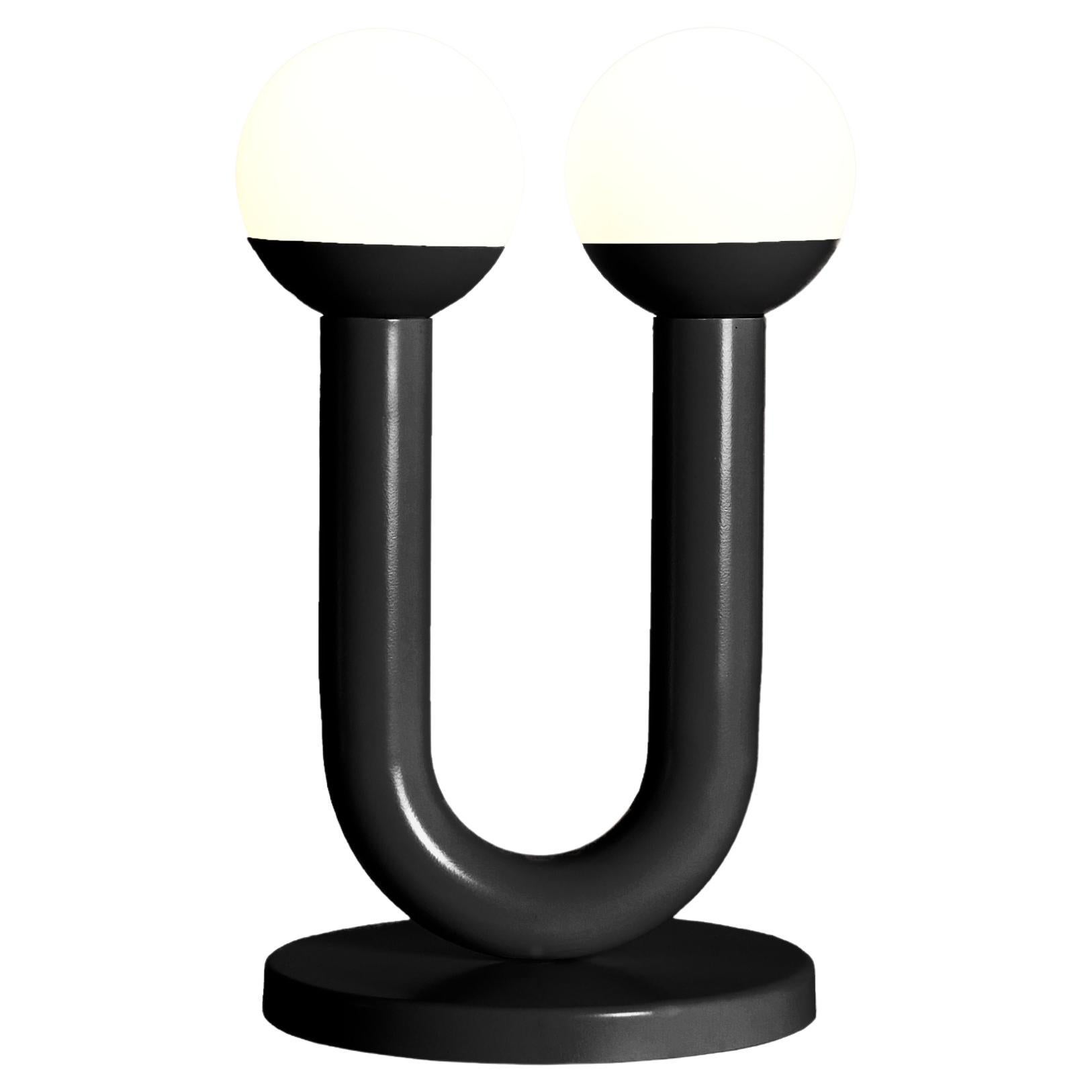 Black Umu Sculptural Table Lamp by Drusch Design