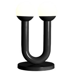 Lámpara de mesa escultórica Umu negra de Drusch Design