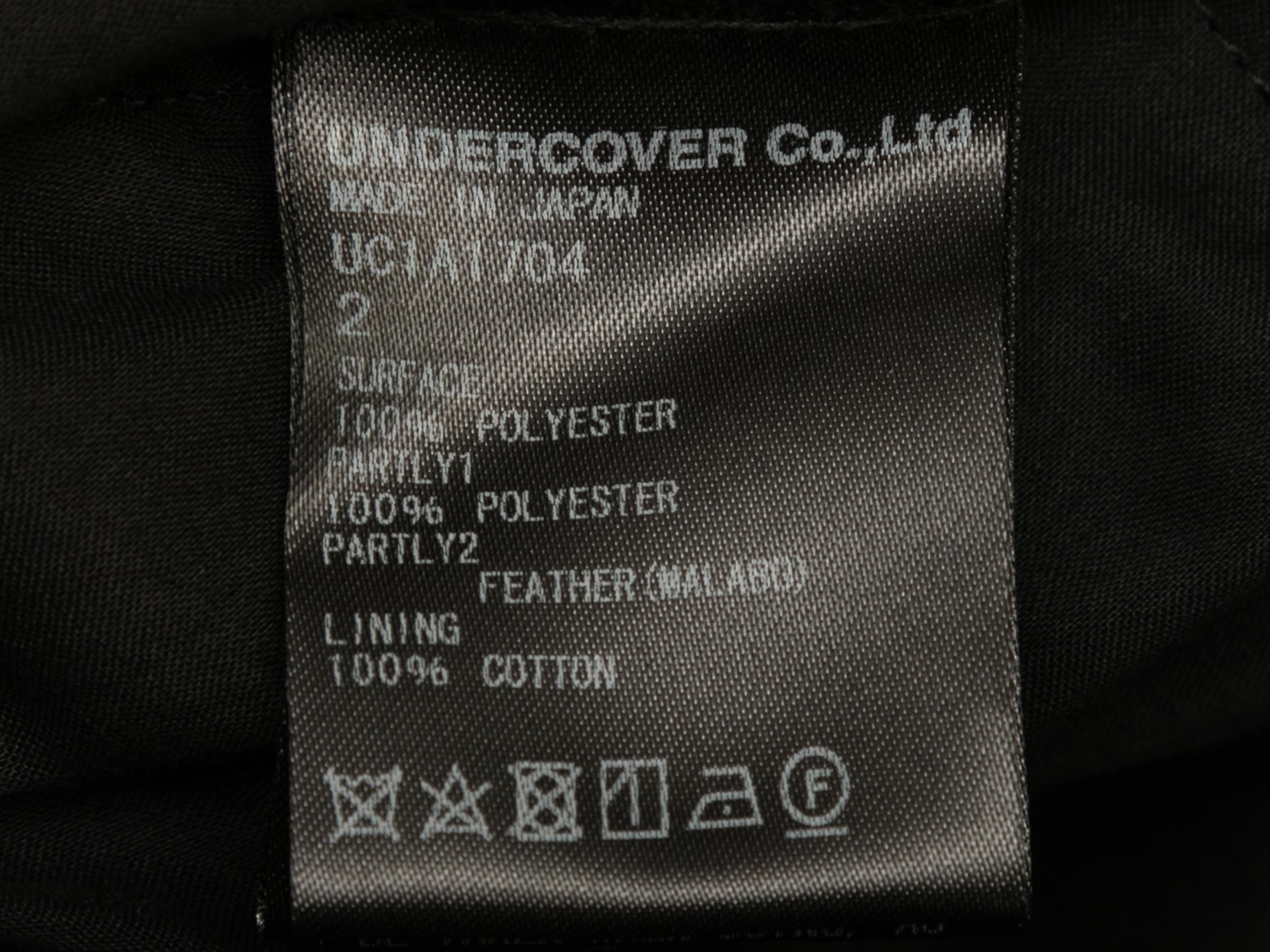 Black Undercover Jun Takahashi Feather-Trimmed Tiered Dress Designer Size 2 For Sale 1
