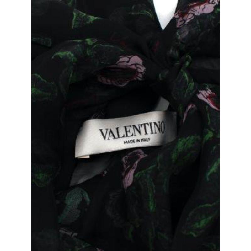 Black Undercover print silk chiffon & crepe blouse & skirt For Sale 1