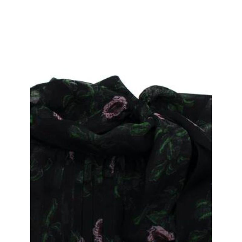 Black Undercover print silk chiffon & crepe blouse & skirt For Sale 2