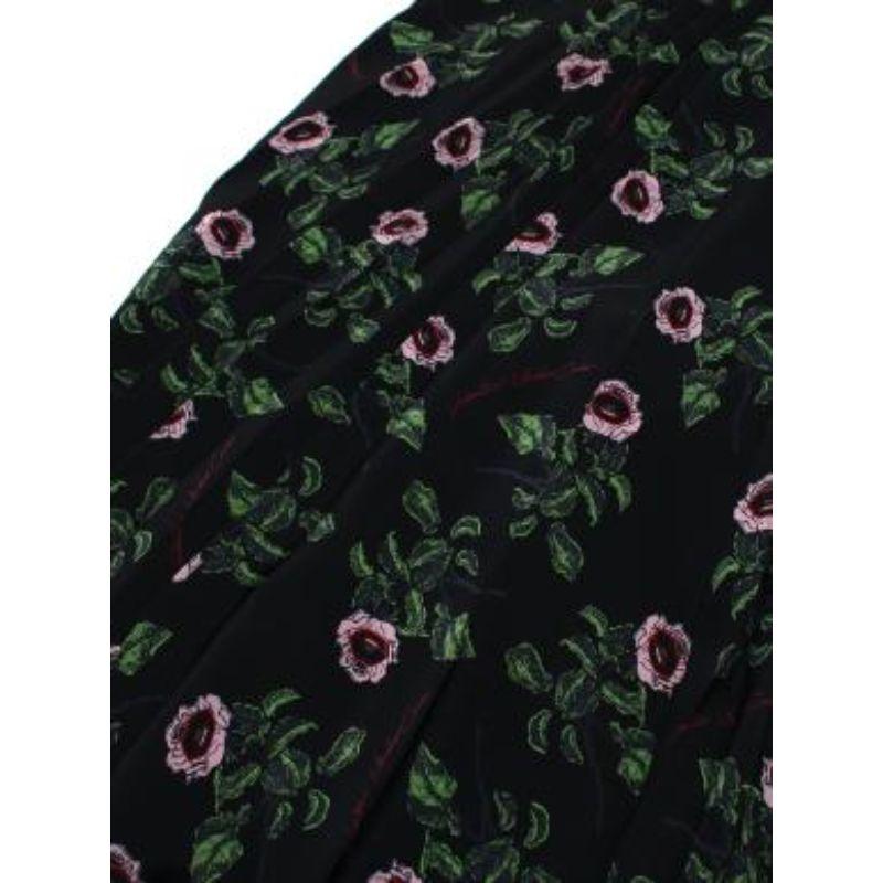 Black Undercover print silk chiffon & crepe blouse & skirt For Sale 5