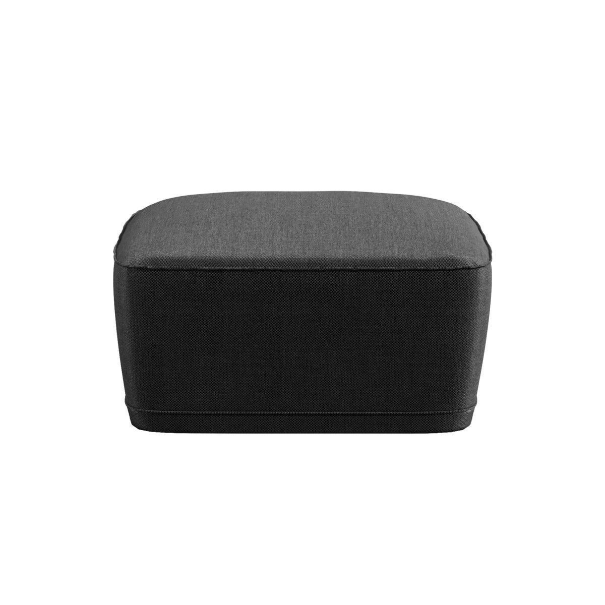 Portoghese Pouf da giardino in tessuto nero con schiuma resistente alle intemperie in vendita