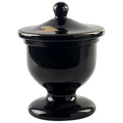 Vintage Black Urn, Germany, Mid-20th Century