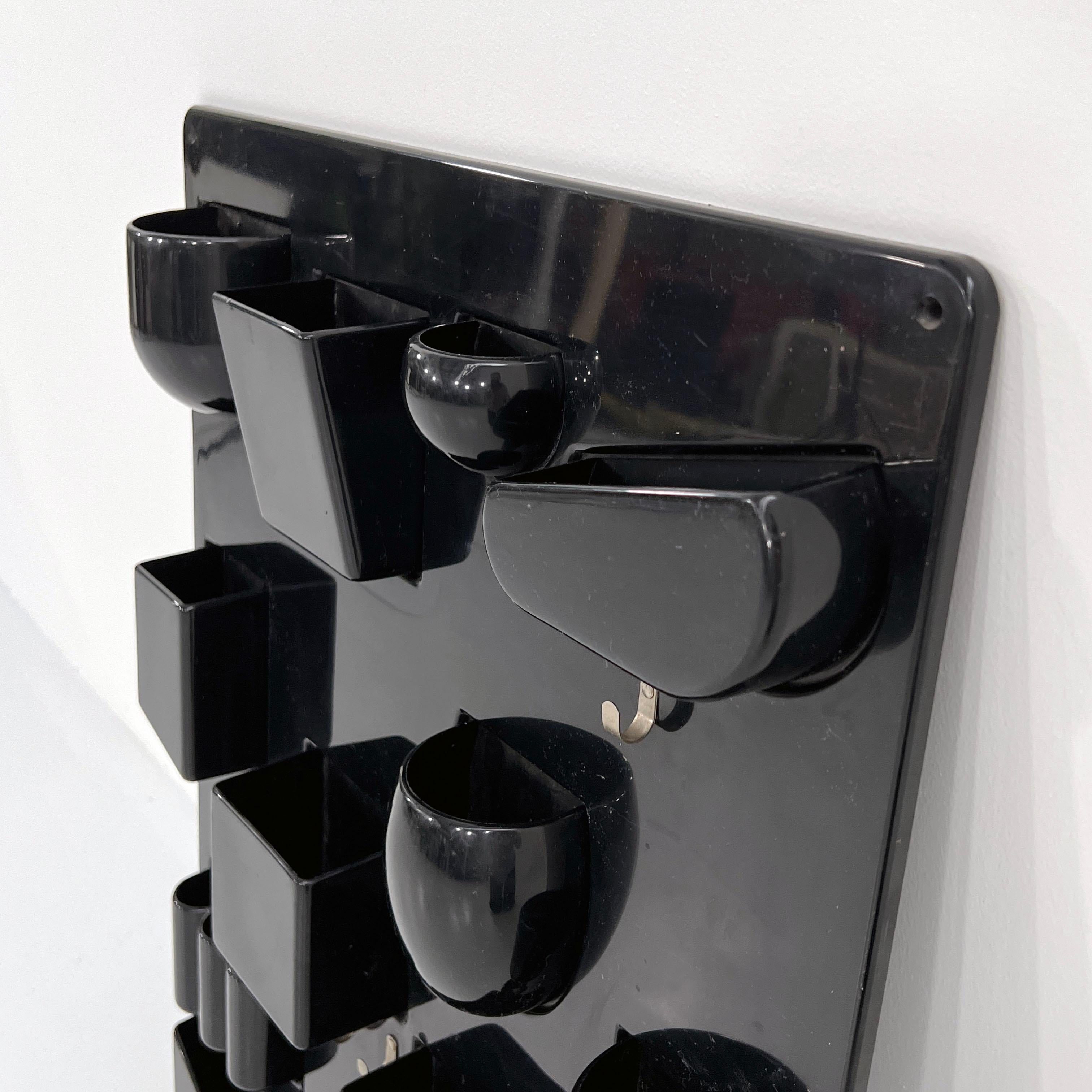 Black Ustensilo Wall Organizer by Dorothee Becker Maurer for Design M, 1960s 1