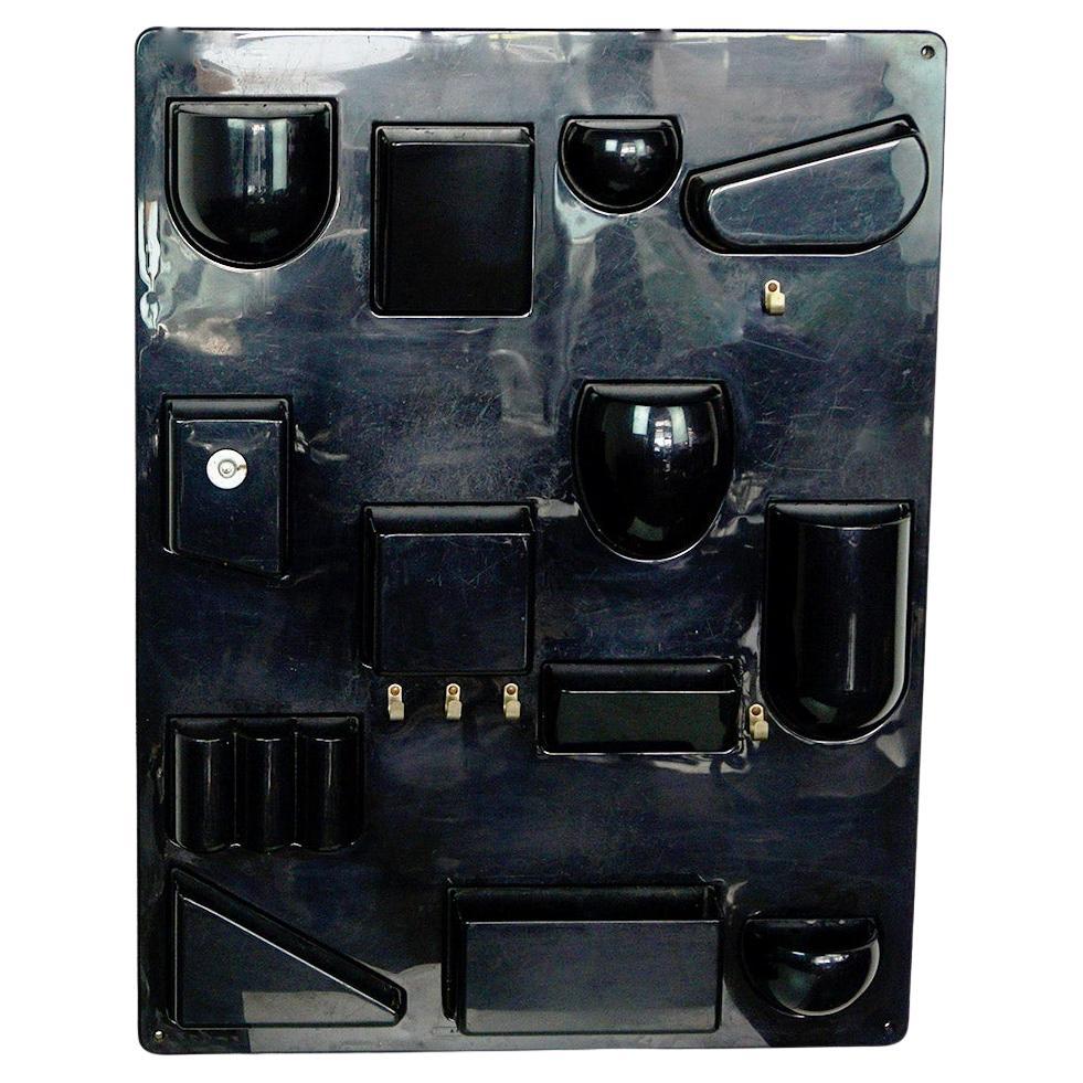 Schwarzer Utensilo II Wand Organizer aus Utensilo II von Dorothee Maurer Becker, Deutschland 1970er Jahre