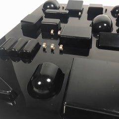 Organizador de pared Utensilo negro de Dorothee Maurer para M-Design, Alemania, 1970