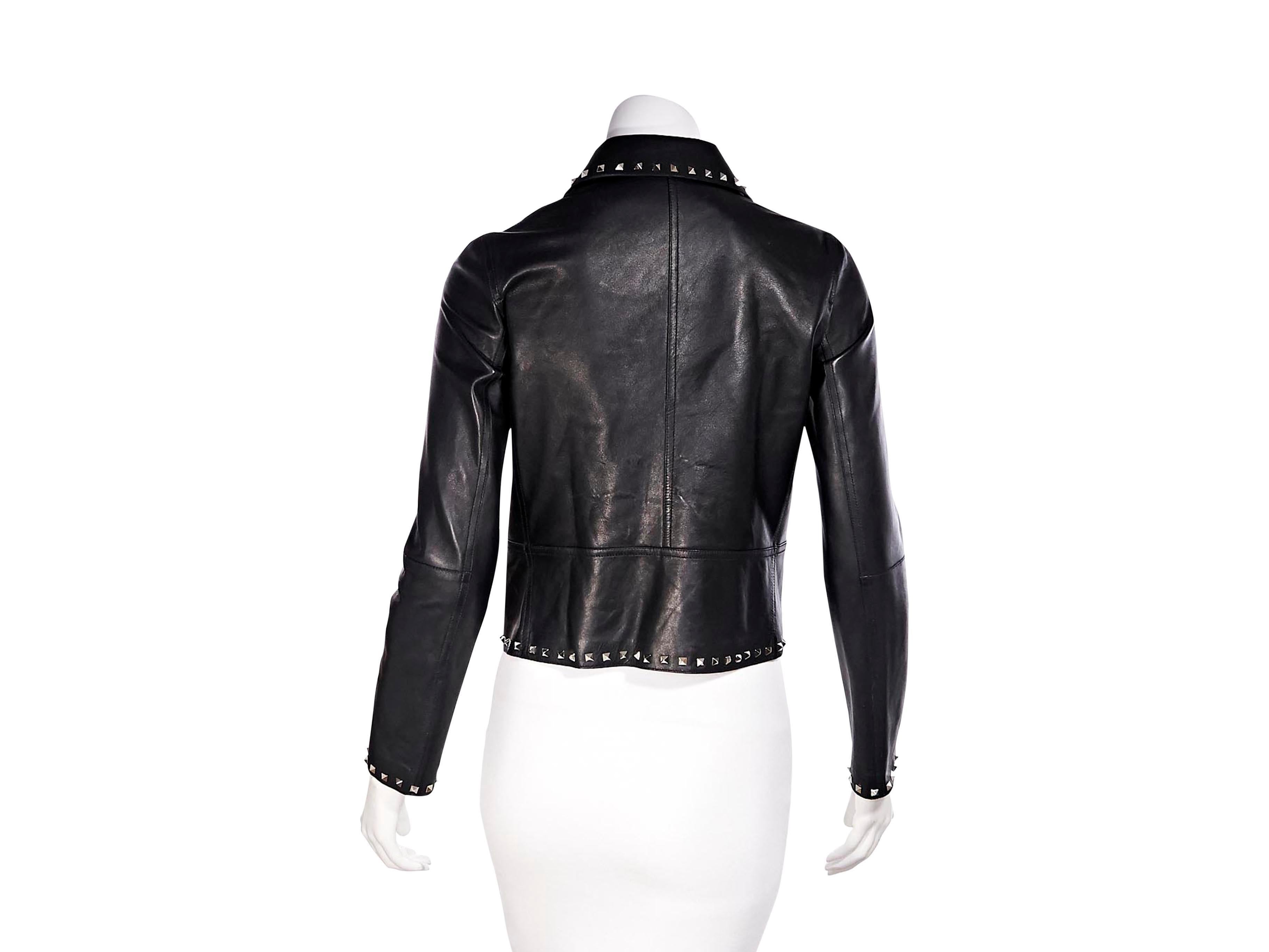 Valentino Black Rock Stud Leather Jacket at 1stDibs