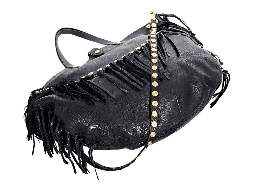 Women's Black Valentino Rockabee Studded & Fringe Bag