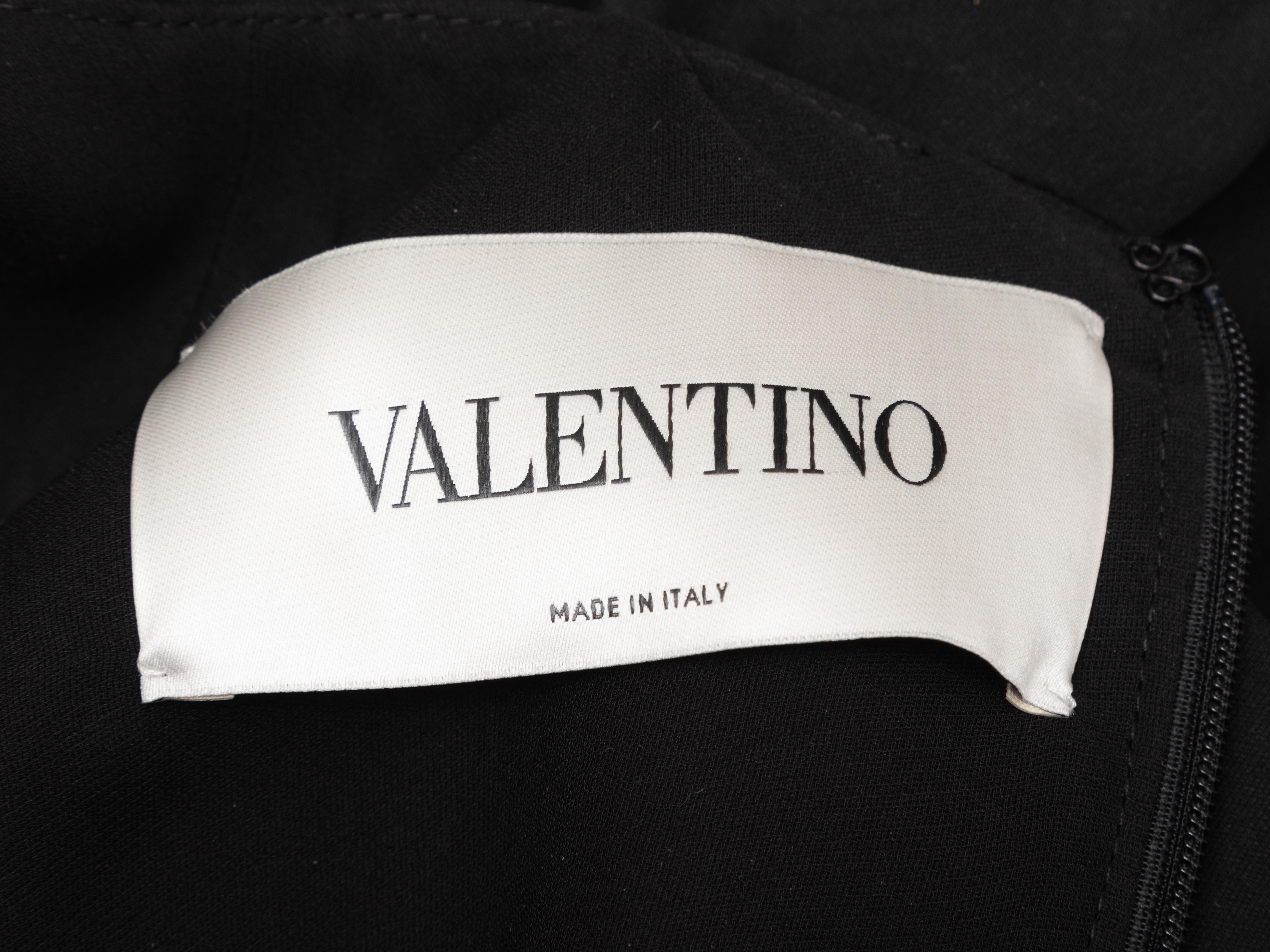 Women's or Men's Black Valentino Silk Tie Neck Gown