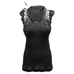Valentino T-shirt Couture embelli à manches courtes, taille US 4