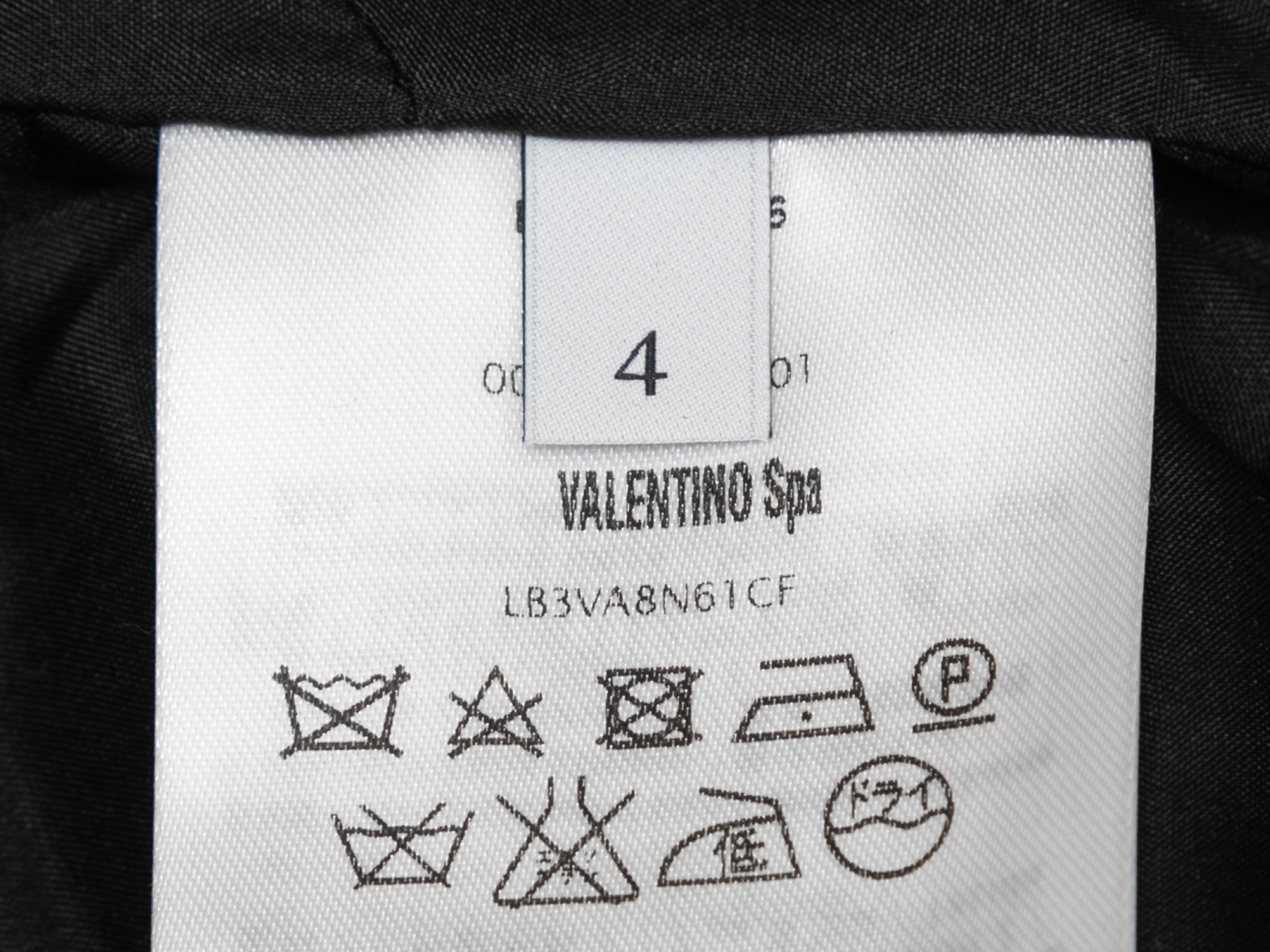 Valentino - Robe de cocktail noire en tulle et laine vierge - Taille US 4 en vente 2