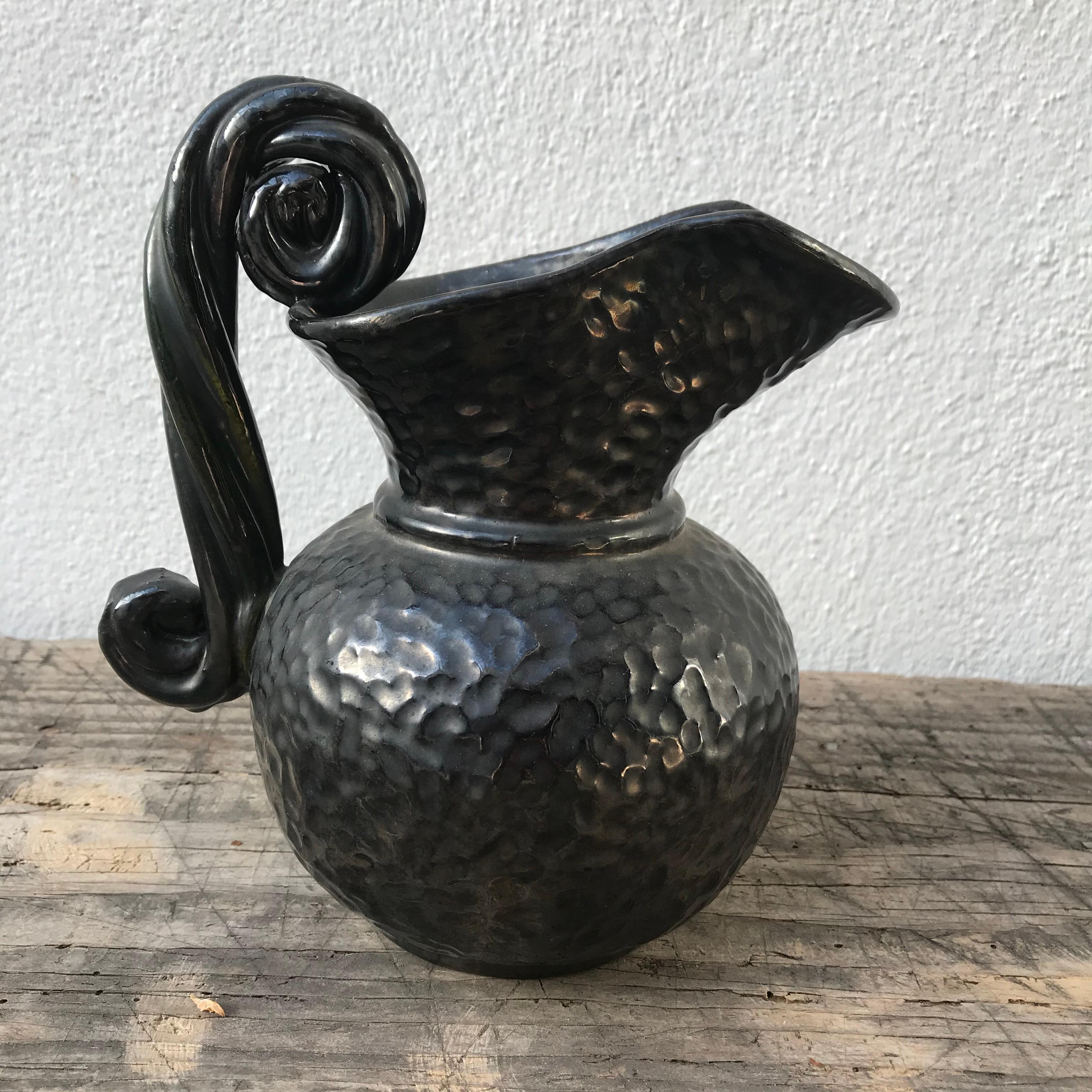 Vaso nero Vallauris AM in vendita 1