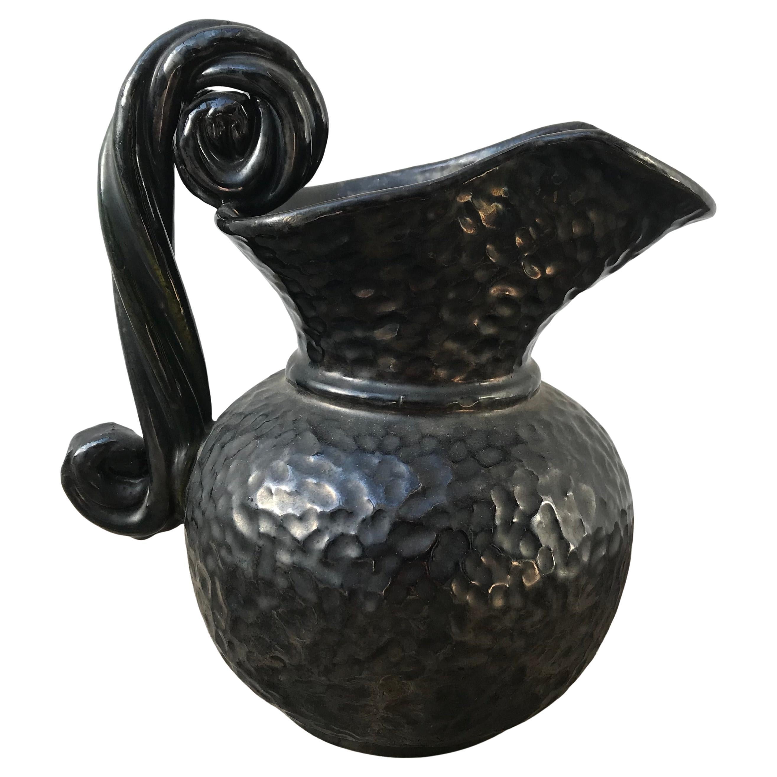 Vaso nero Vallauris AM in vendita