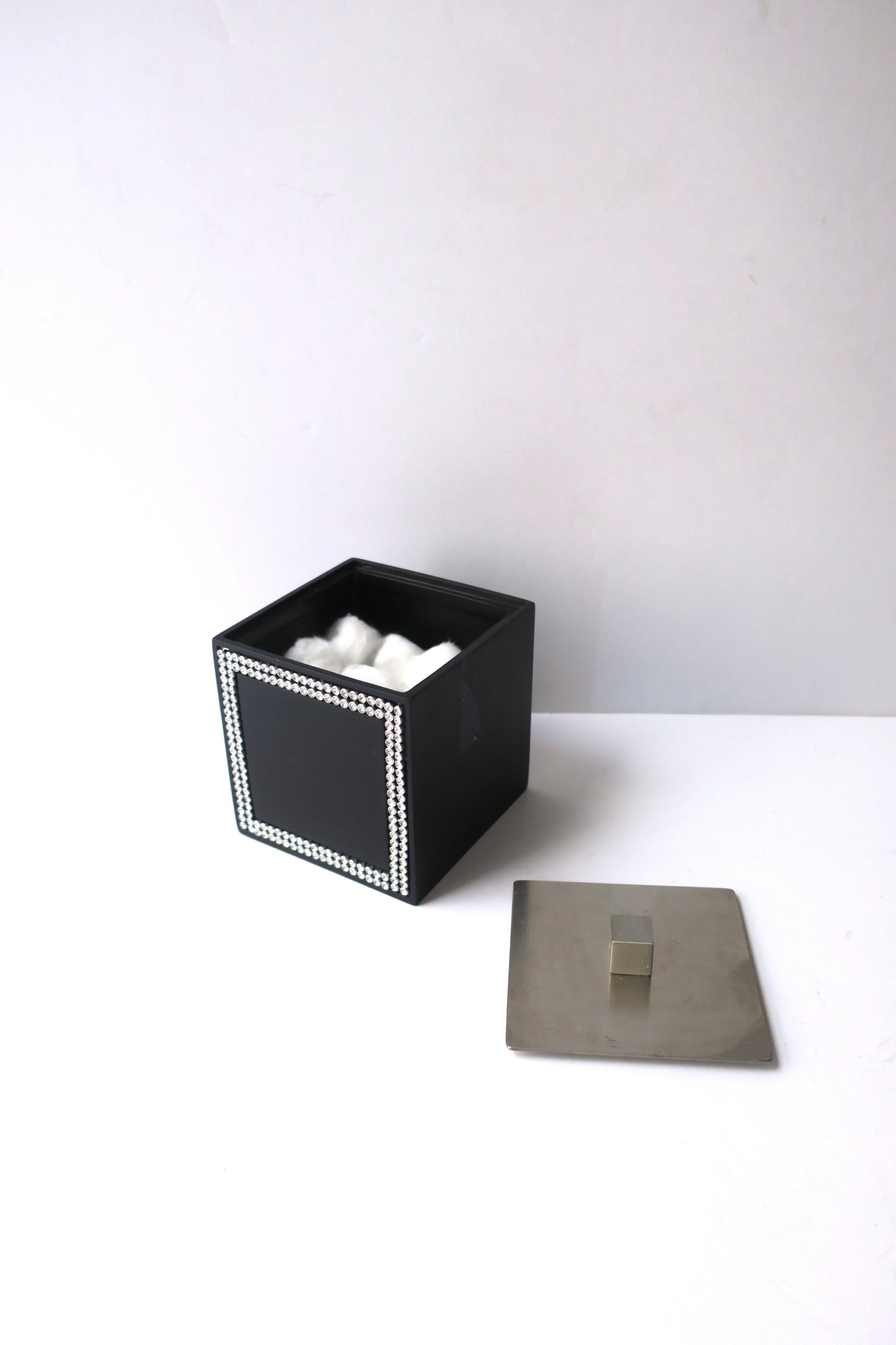 Powder-Coated Black Vanity Box  For Sale