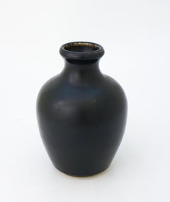 Black Vase - Carl-Harry Stålhane - Rörstrand Atelier - Mid 20th Century Modern