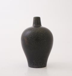 Black Vase, Gunnar Nylund, Rörstrand, Scandinavian Mid-Century Vintage
