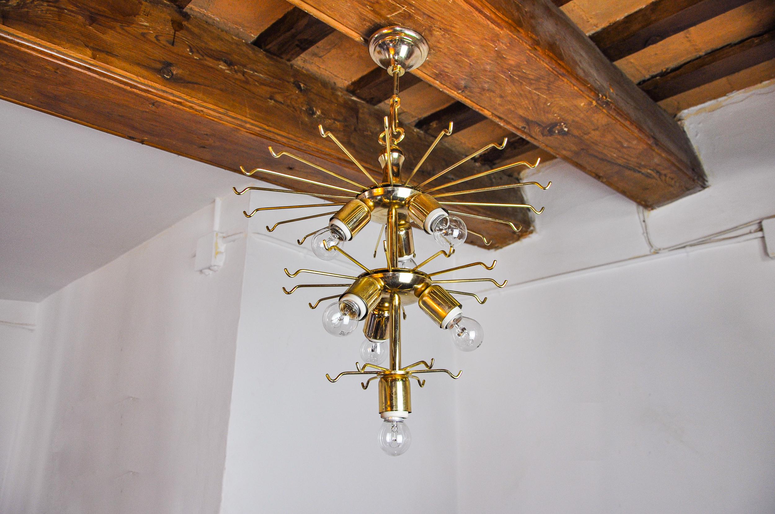 Black Veca 3-tier chandelier, Murano glass, Italy, 1970 For Sale 2