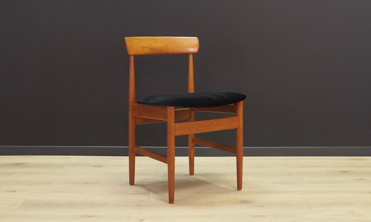 Scandinavian Modern Black Velour Chairs Retro Danish Design, 1970s For Sale