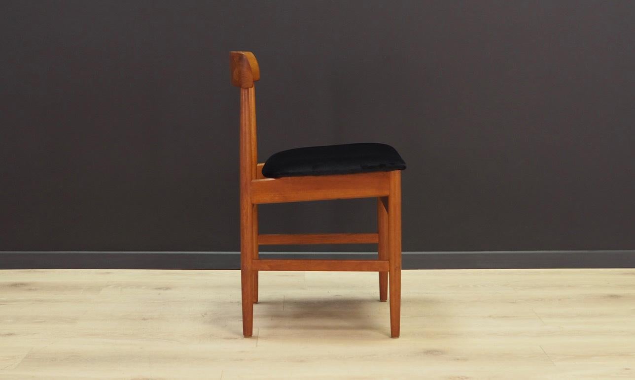 Late 20th Century Black Velour Chairs Retro Danish Design, 1970s For Sale