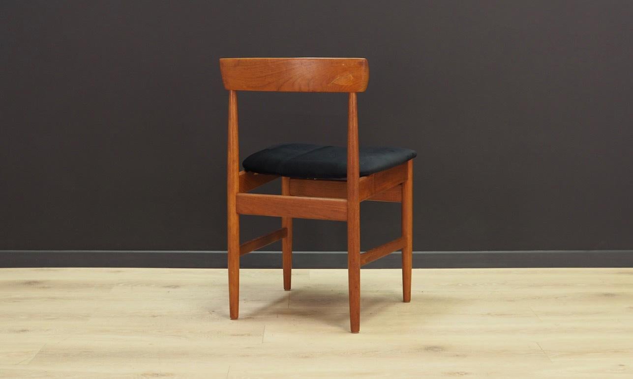 Fabric Black Velour Chairs Retro Danish Design, 1970s For Sale