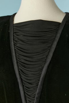 Black velvet and jersey evening dress with rhinestone  Valentino Boutique
