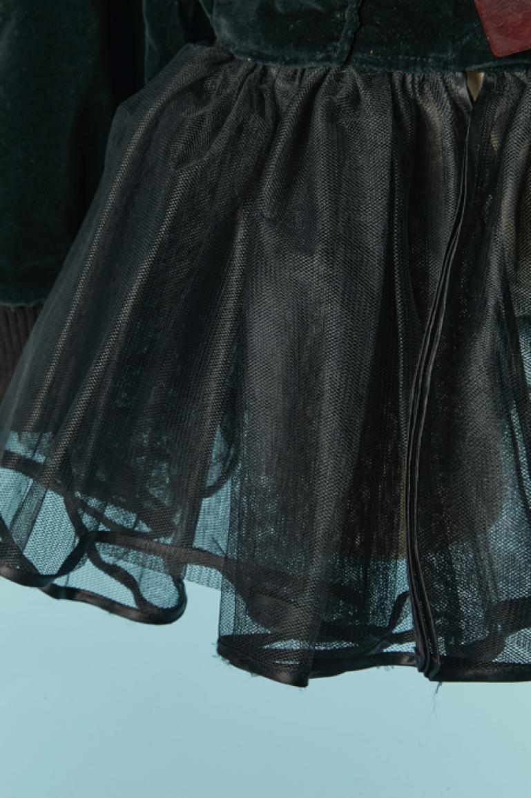 Terciopelo negro  y chaqueta de tul rígido Jean-Remy Daumas en Bueno estado para la venta en Saint-Ouen-Sur-Seine, FR