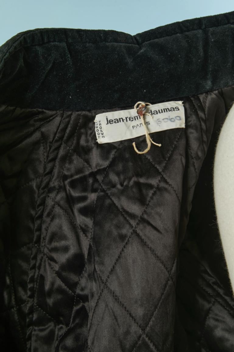Terciopelo negro  y chaqueta de tul rígido Jean-Remy Daumas en venta 2