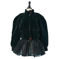 Schwarzer Samt  und steife Tülljacke Jean-Remy Daumas